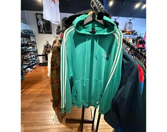 Sudadera con capucha Adidas Dale Earnhardt Jr 88 NASCAR Racing, color verde, talla XL para hombre, con 3 rayas.