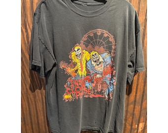 Vintage Insane Clown Posse ICP Book of the Wicked Grafik T-Shirt Herren XL Schwarz