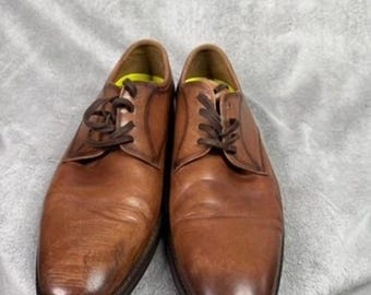 Florsheim Mens 10M Brown Leather Oxford Shoes Flexsole Bologna Construction