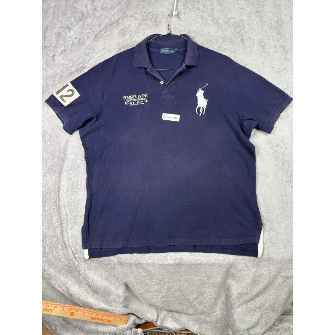 Polo Ralph Lauren Navy Blue Summer Event RLPC Short Sleeve Polo