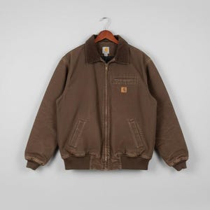 Carhartt J97 DKB Detroit Jacket Mens XL Dark Brown Sandstone