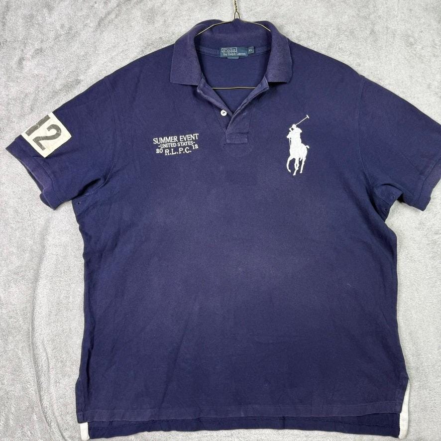 Polo Ralph Lauren Navy Blue Summer Event RLPC Short Sleeve Polo