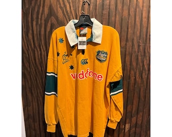 vintage Canterbury rugby wallabies australiens XXL maillot XXL or Vodafone France