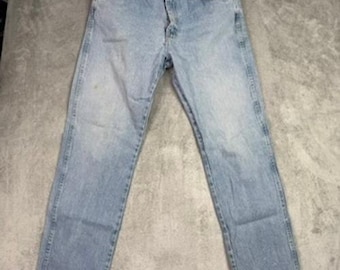 Wrangler Men's Light Wash Straight Leg Denim Jeans Size 36x34