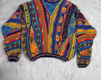 Suéter de punto con estampado geométrico colorido para hombre, talla M, de Tundra Canada