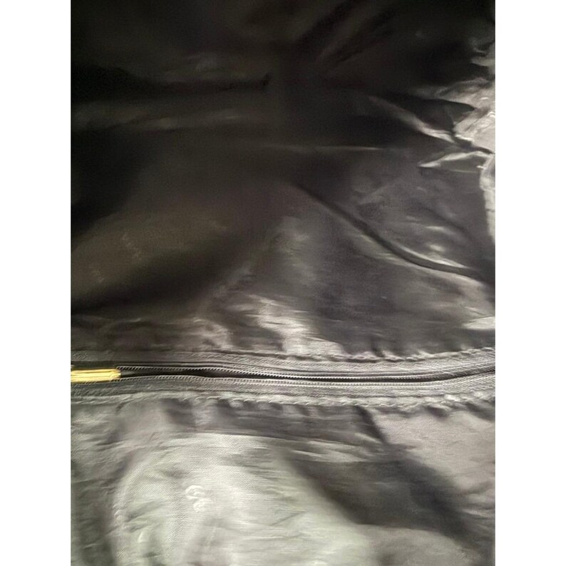 Versace Black Faux Leather Tote Bag Gold Medusa Logo Chain Strap image 6