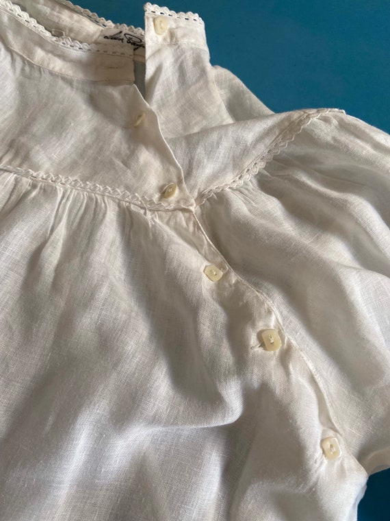Victorian Little Shirt - Linen -Ecru - S