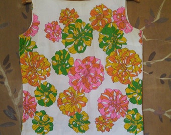 Robe droite psychédélique Flower Power des années 60