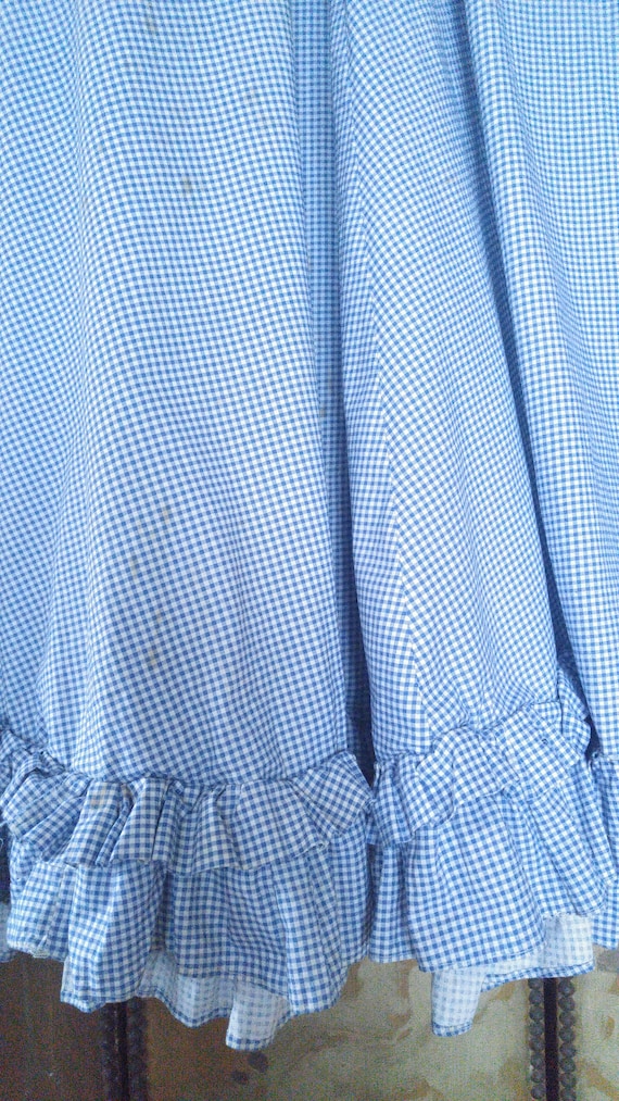 1920's blue and white gingham Prairie / country d… - image 5