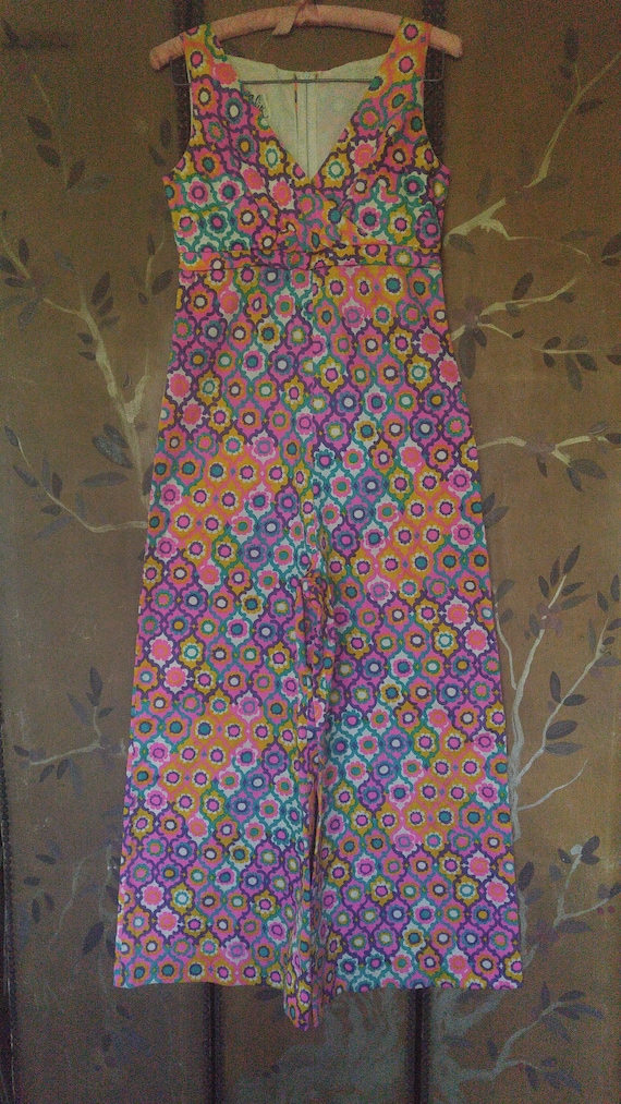 60s flower power psychedelic flared Jumpsuit by Ma
