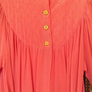 40s maxi pink gathered and quilted sash belt dressing robe image 2