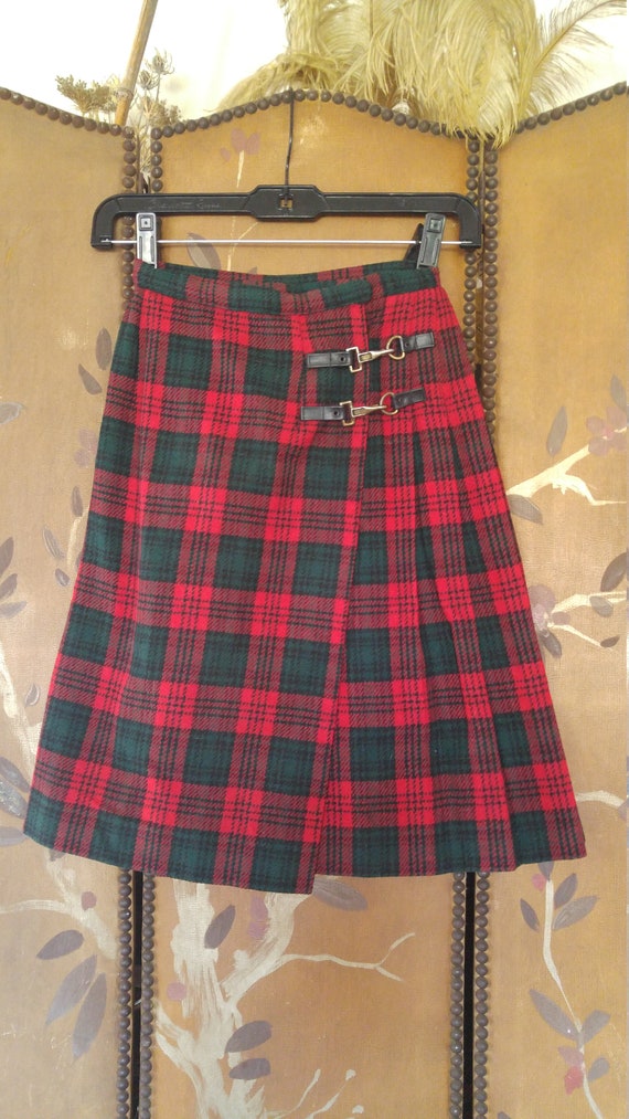 70s tartan kilt mini skirt by Bobbie Brooks