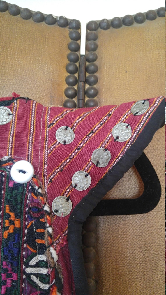 Vintage Afghan nomad / kuchi embellished vest - image 5