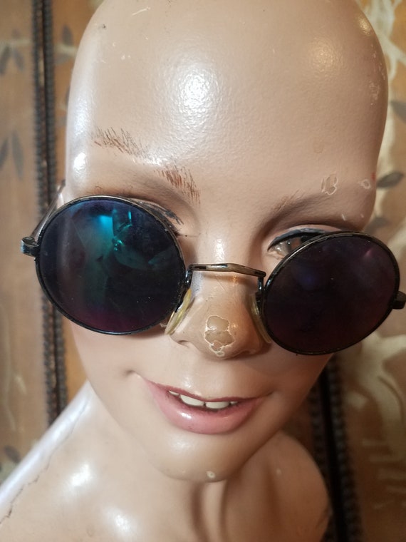 Purple and green sunglasses hot sale