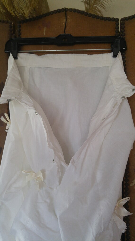 80's white ruffled bo peep style boho maxi skirt … - image 7