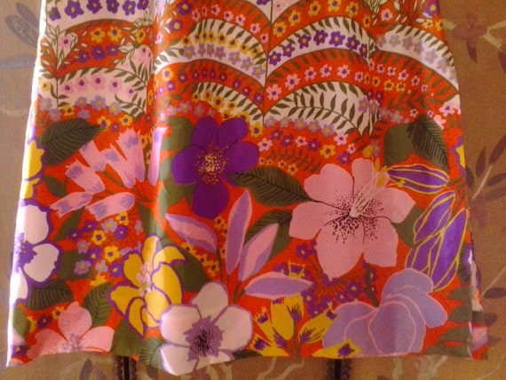 70s psychedelic flower power maxi skirt by Nelly … - image 2