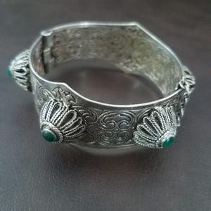 Vintage tribal Kuchi bangle decoration engraved cuff