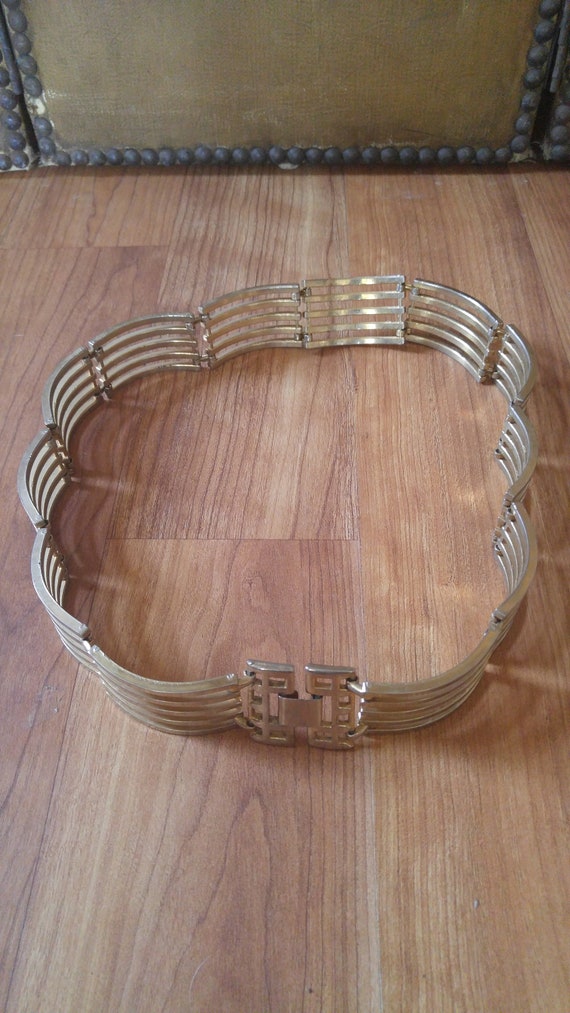 60's solid metal chain waist belt