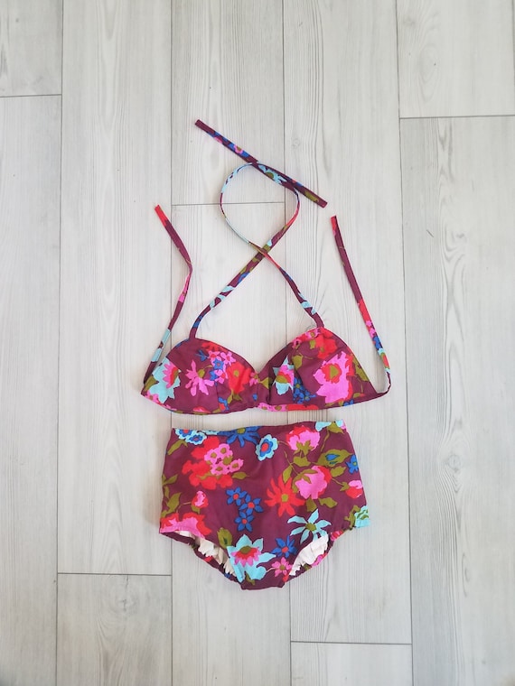 60s flower power bikini