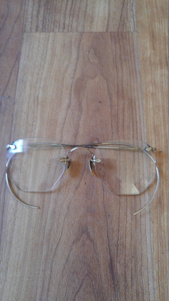 30s hexagonal ful vue gold filled spectacles - image 5
