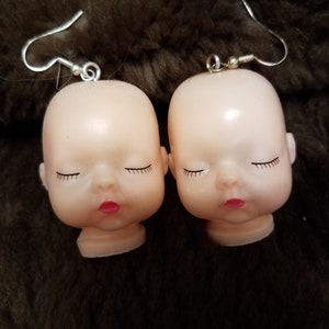 Baby Doll head earrings