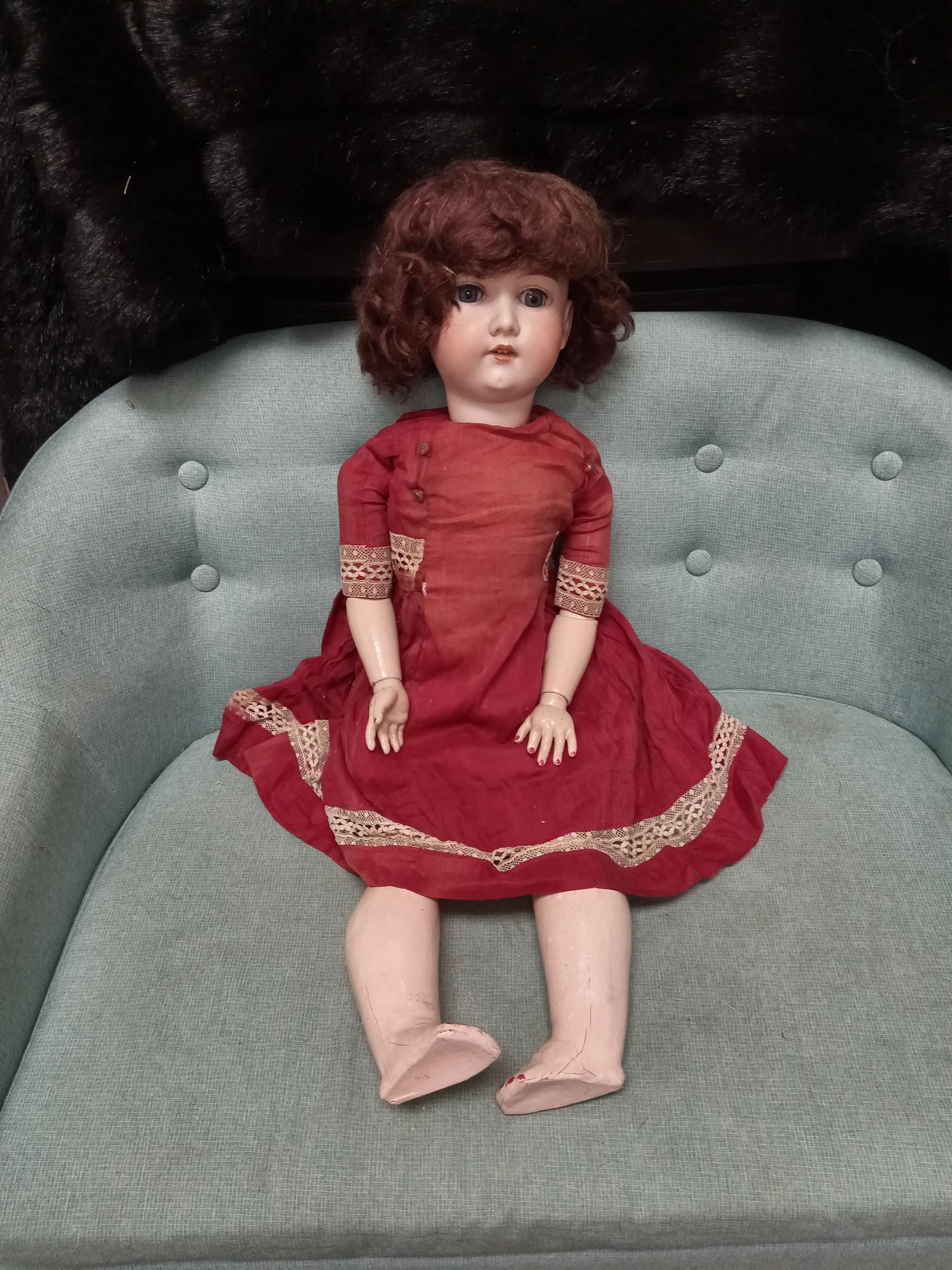 Antique 1917 Armand Marseille Mold 390 Bisque Head 24 Inch Doll