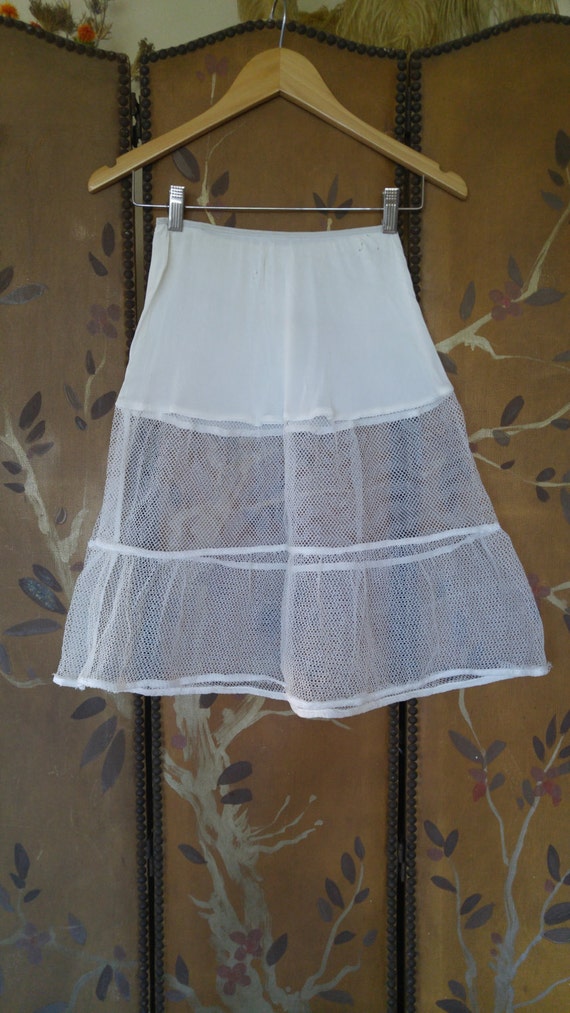 60s girls white net underskirt