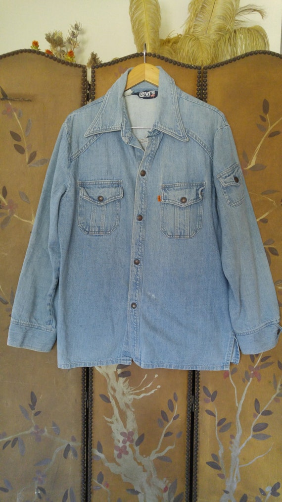 70s Mens Levis denim shirt