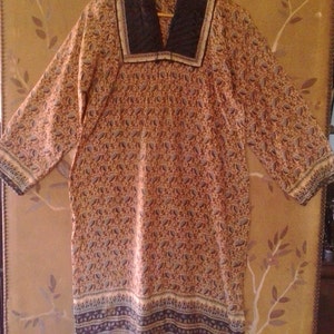 80s Indian gauze hippie / boho dress