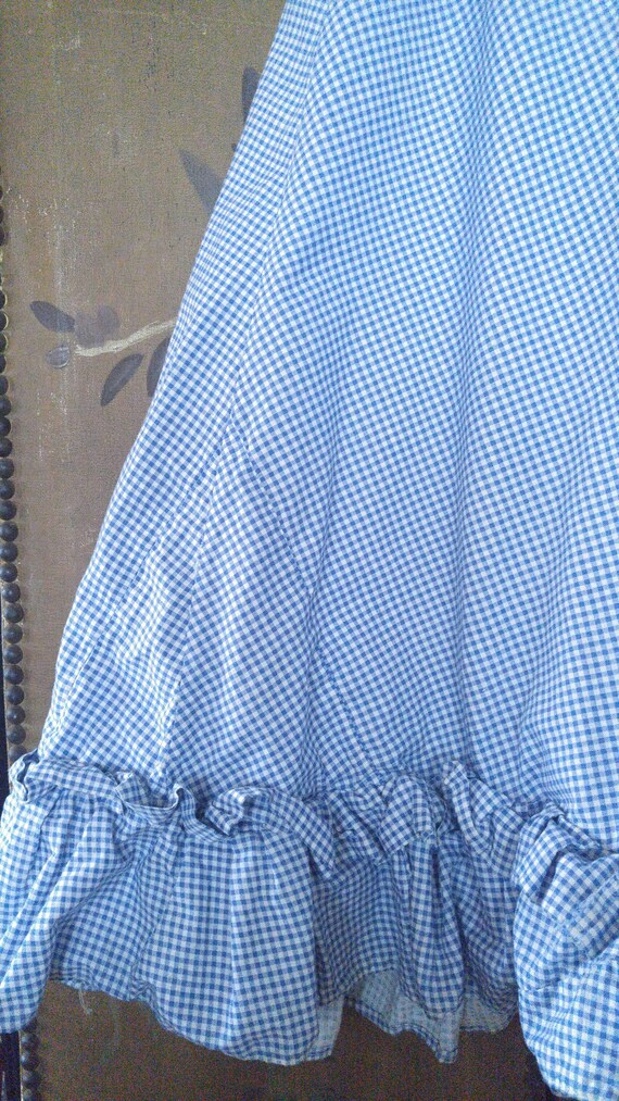 1920's blue and white gingham Prairie / country d… - image 4