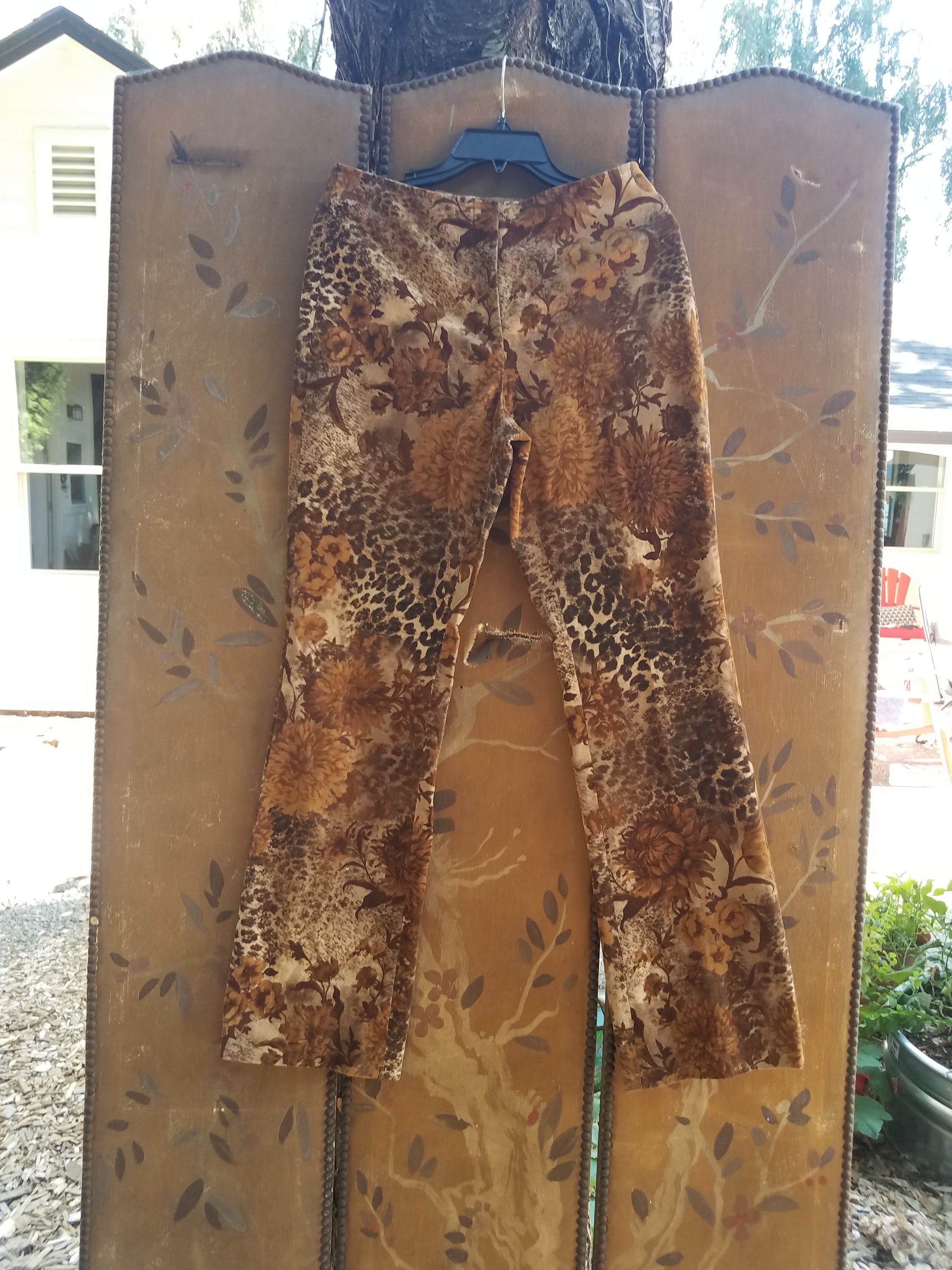 Flared Leopard Pants 