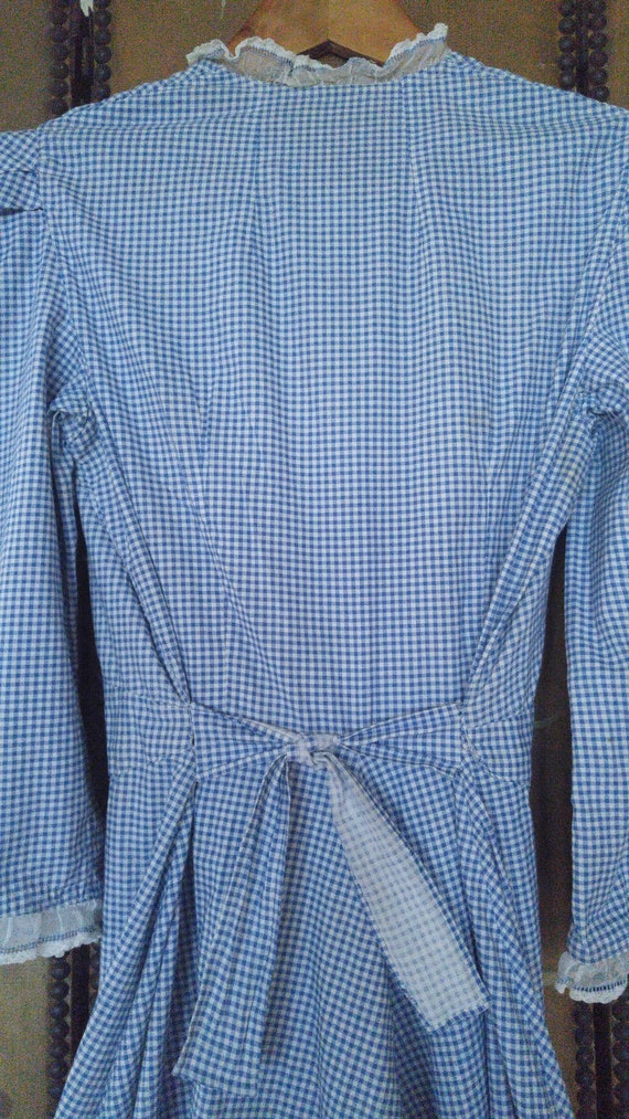 1920's blue and white gingham Prairie / country d… - image 7