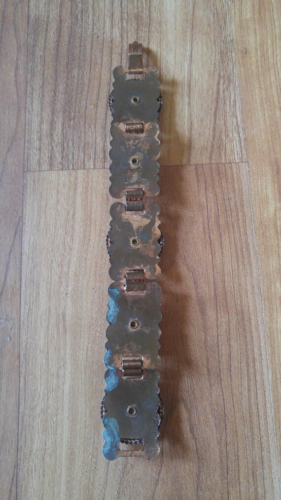 50's copper bracelet with glitter resin detail - image 4