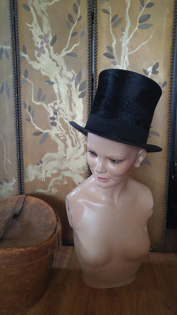 1890's Tall top hat by Knox New York in original l