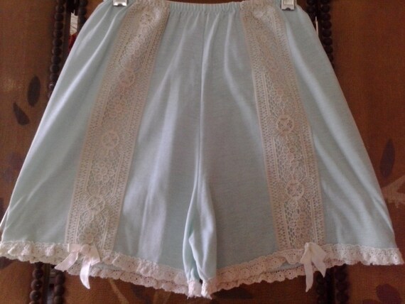 80s Neiman Marcus turquoise and cream lace pantie… - image 3