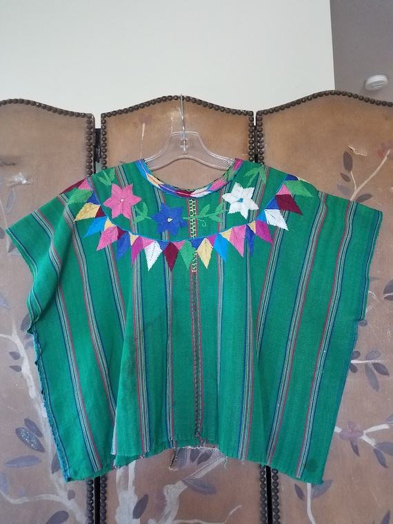SALE!! 60's Mexican embroidered tunic poncho - image 8