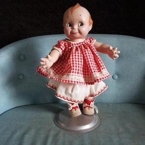 Antique 1930s original Scooties Kewpie composition doll with moving limbs, head and side glance eyes in beautiful condition