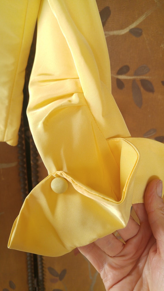 20's yellow sateen crop jacket - image 5