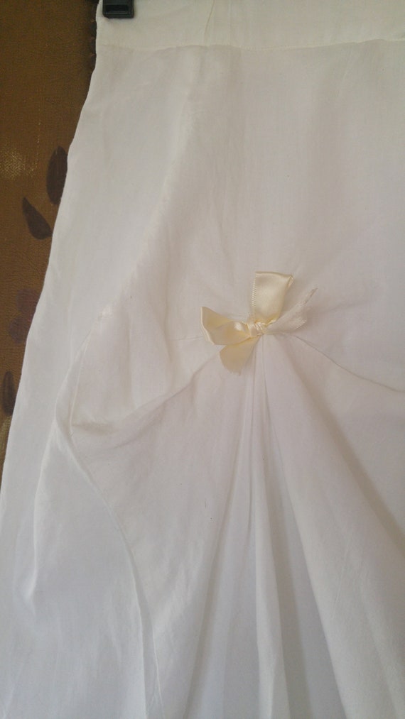 80's white ruffled bo peep style boho maxi skirt … - image 4