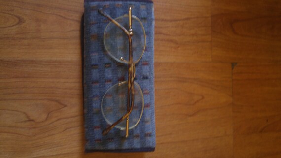 70s Cacharel round spectacle glasses with faux to… - image 6