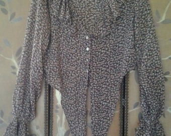 90s Guess flowery cropped blouse