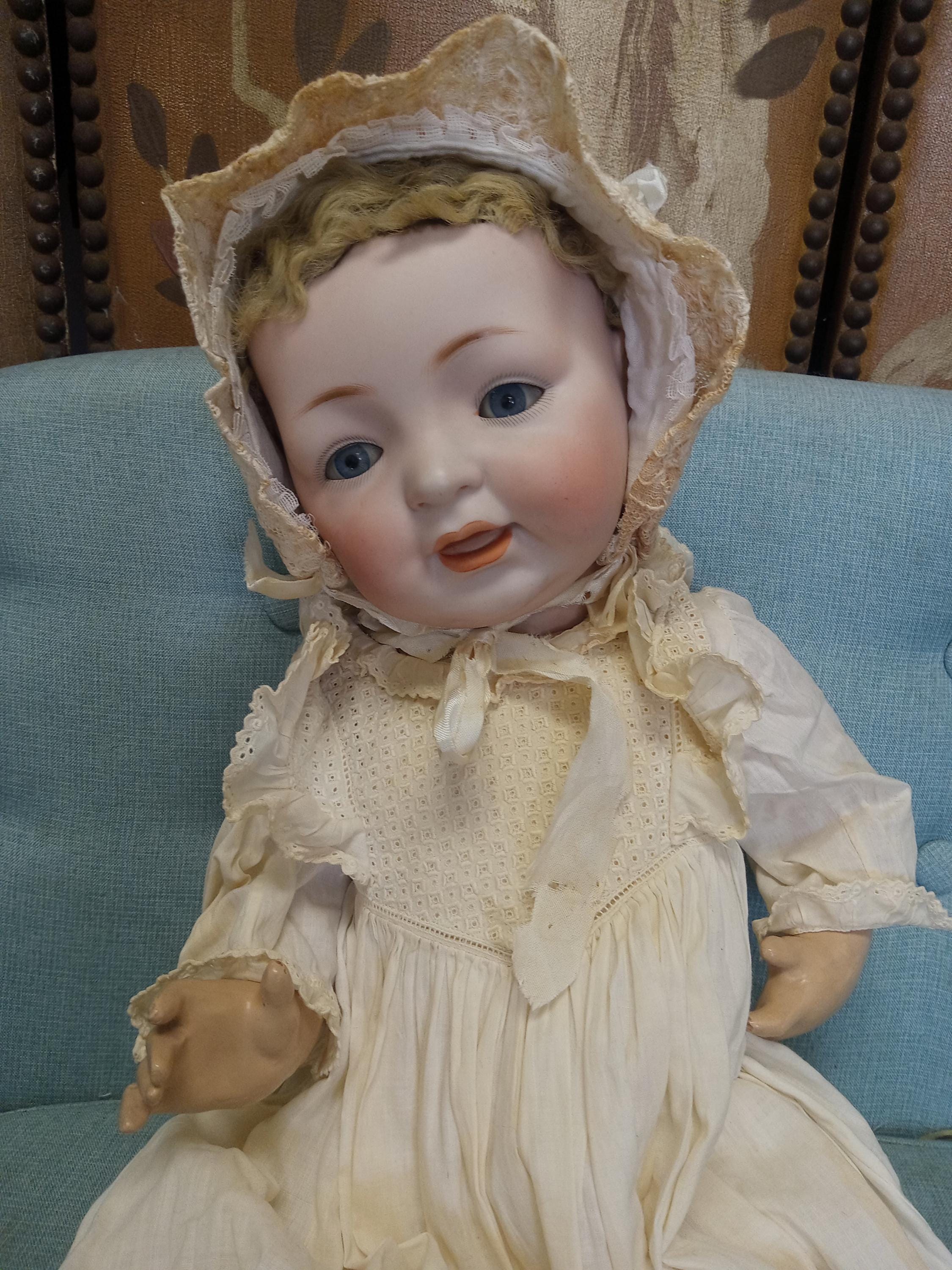 Antique 1910 J D Kestner Bisque Head Sammy Doll, 18 Inches 211