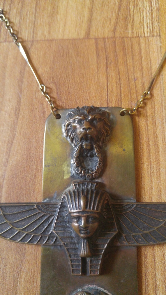 50's Egyptian Isis pendant necklace View 3