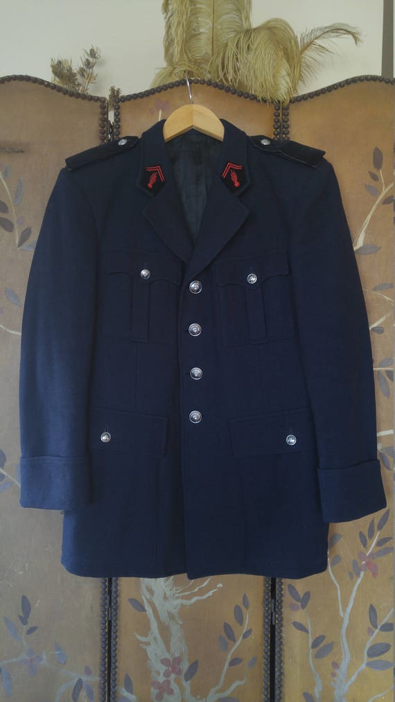 SALE!! 60s. Navy wool French fireman coat ( sapeur