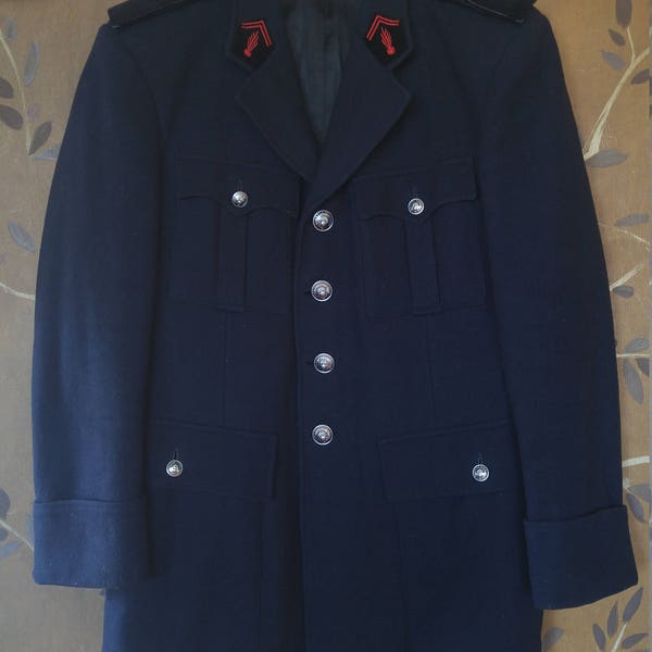 SALE!! 60s. Navy wool French fireman coat ( sapeurs pompiers)