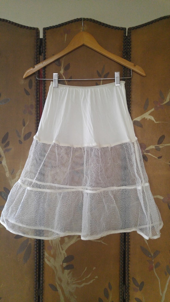50's Ivory net child's petticoat