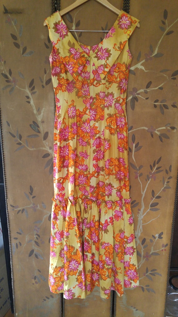 70s maxi flowered Hawaiian dress by Liberty House - image 4