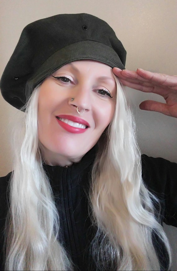 Vintage green Military Beret /Tam