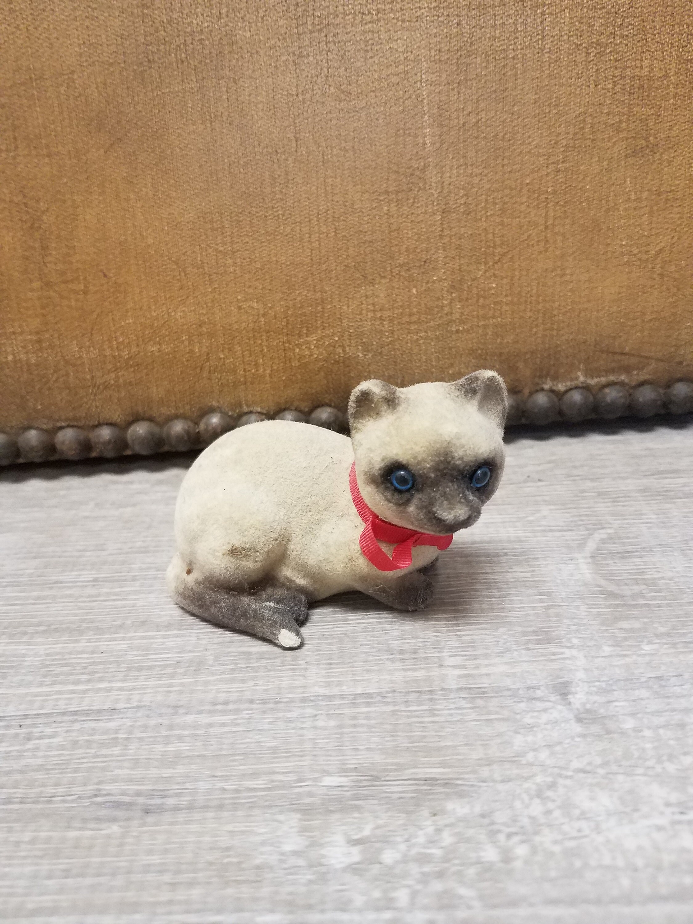 60s Little Flocked Siamese Cat Ornament Made in Japan - Etsy