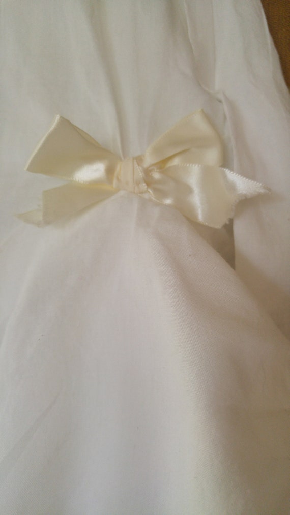 80's white ruffled bo peep style boho maxi skirt … - image 3